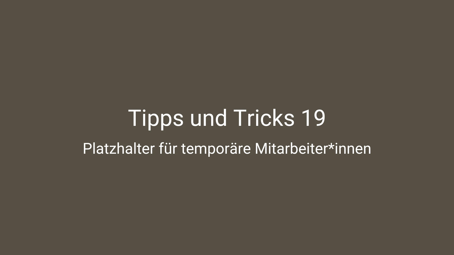 Tipps und Tricks